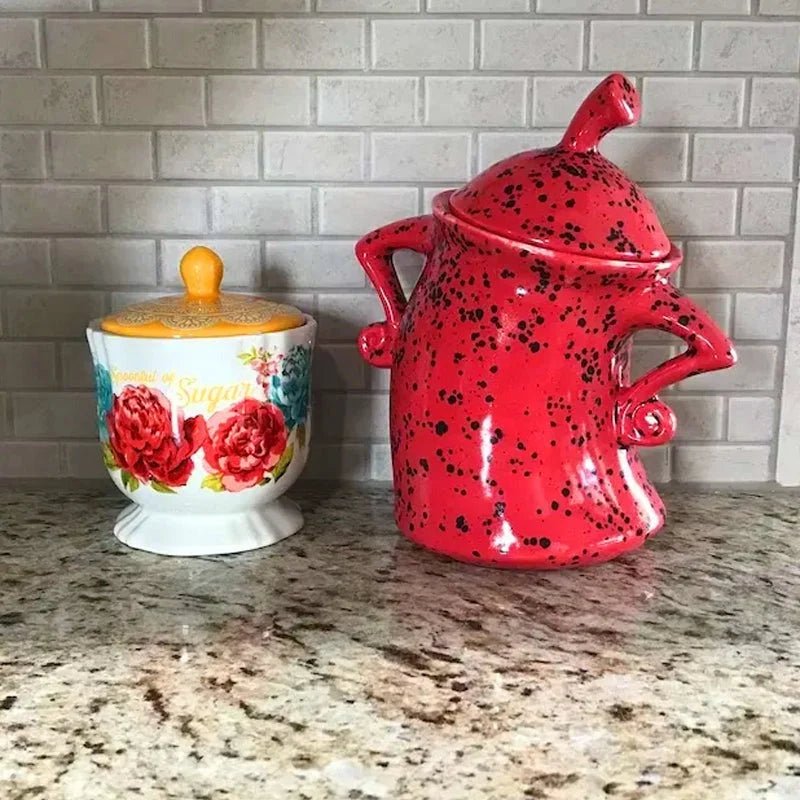 Kitchen Canister Hands-On-Hips Durable Resin Sizable Storage
