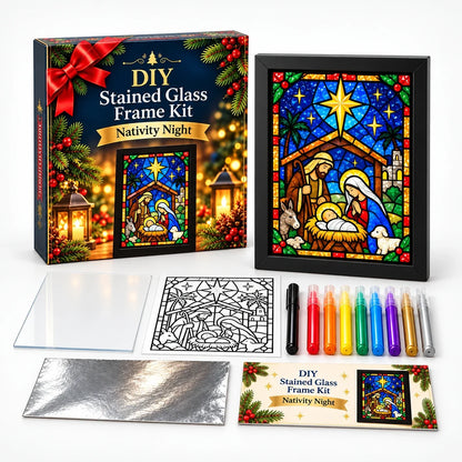 NoelGlow – Foil-Backed Christmas Stained Glass Art Kit