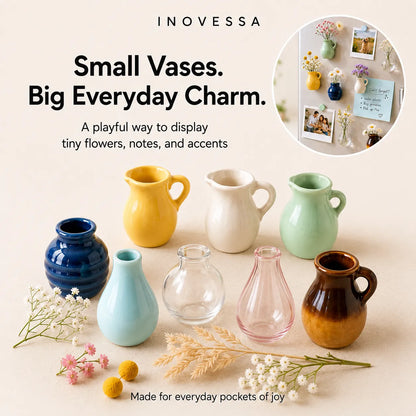 Roselle Mini Vase Ceramic Magnets