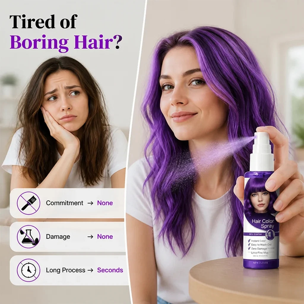 TintVibe™ Temporary Hair Color Spray — Ignite Instant Confidence with Effortless, Damage-Free Color