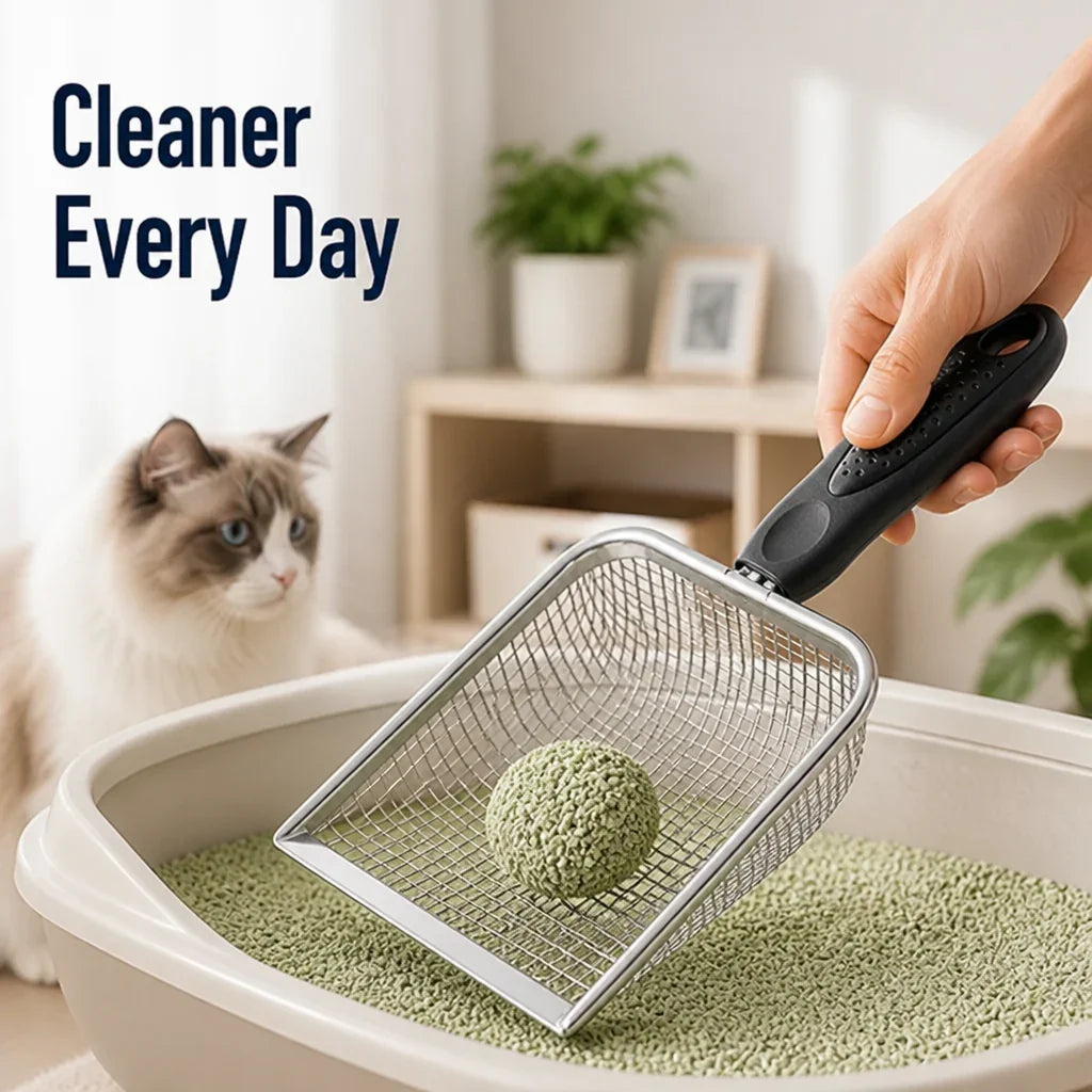 ScoopSieve™ Metal Mesh Scoop — Scoop Faster, Stress Less, Enjoy Every Moment