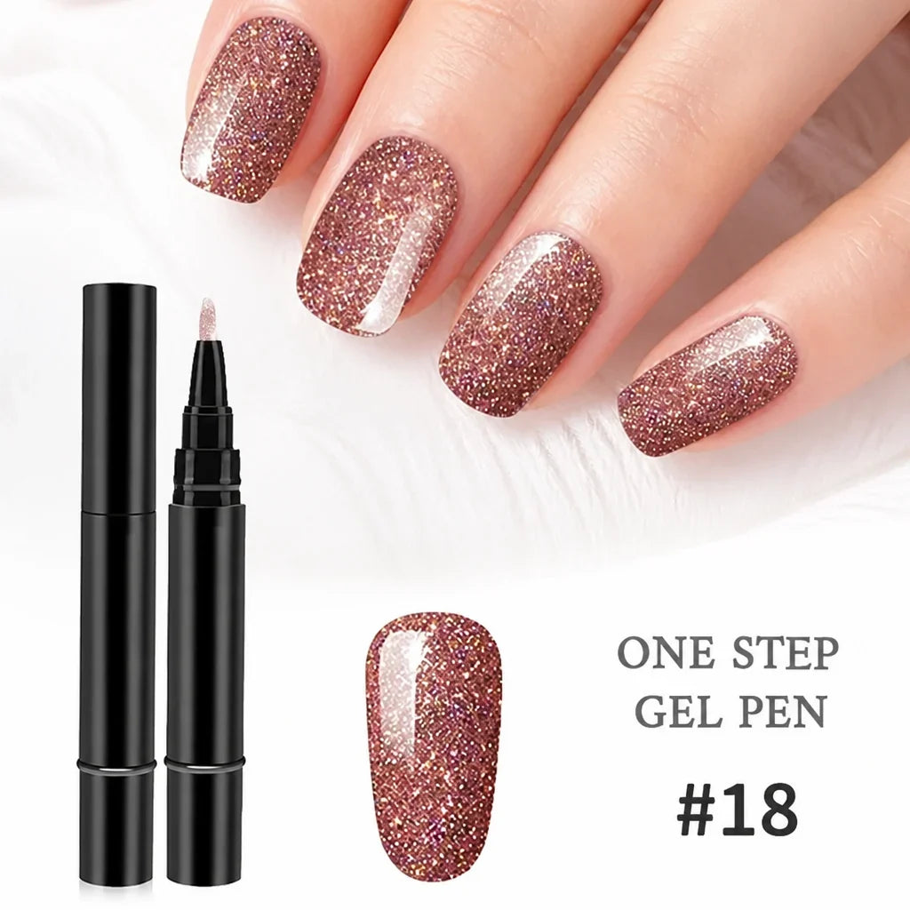 Geloria™ All-in-One Gel Pen — Flawless, Fade-Proof Nails That Shine Through Everything