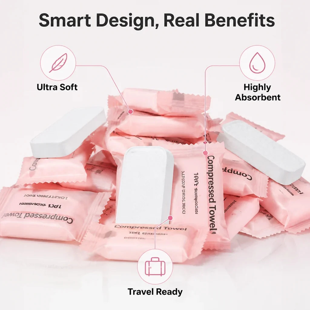 TowelPop™ Compressed Cotton Towels — Unlock Instant Freshness and Soothing Comfort Anywhere You Go
