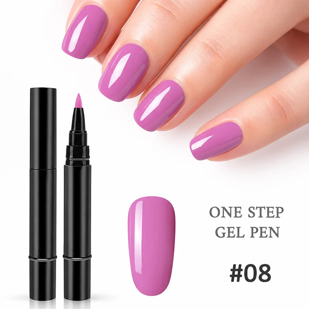 Geloria™ All-in-One Gel Pen — Flawless, Fade-Proof Nails That Shine Through Everything