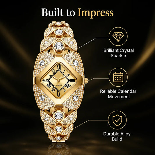 Aurelia™ Quartz Bracelet Watch — Command Every Room with Dazzling Confidence and Timeless Precision