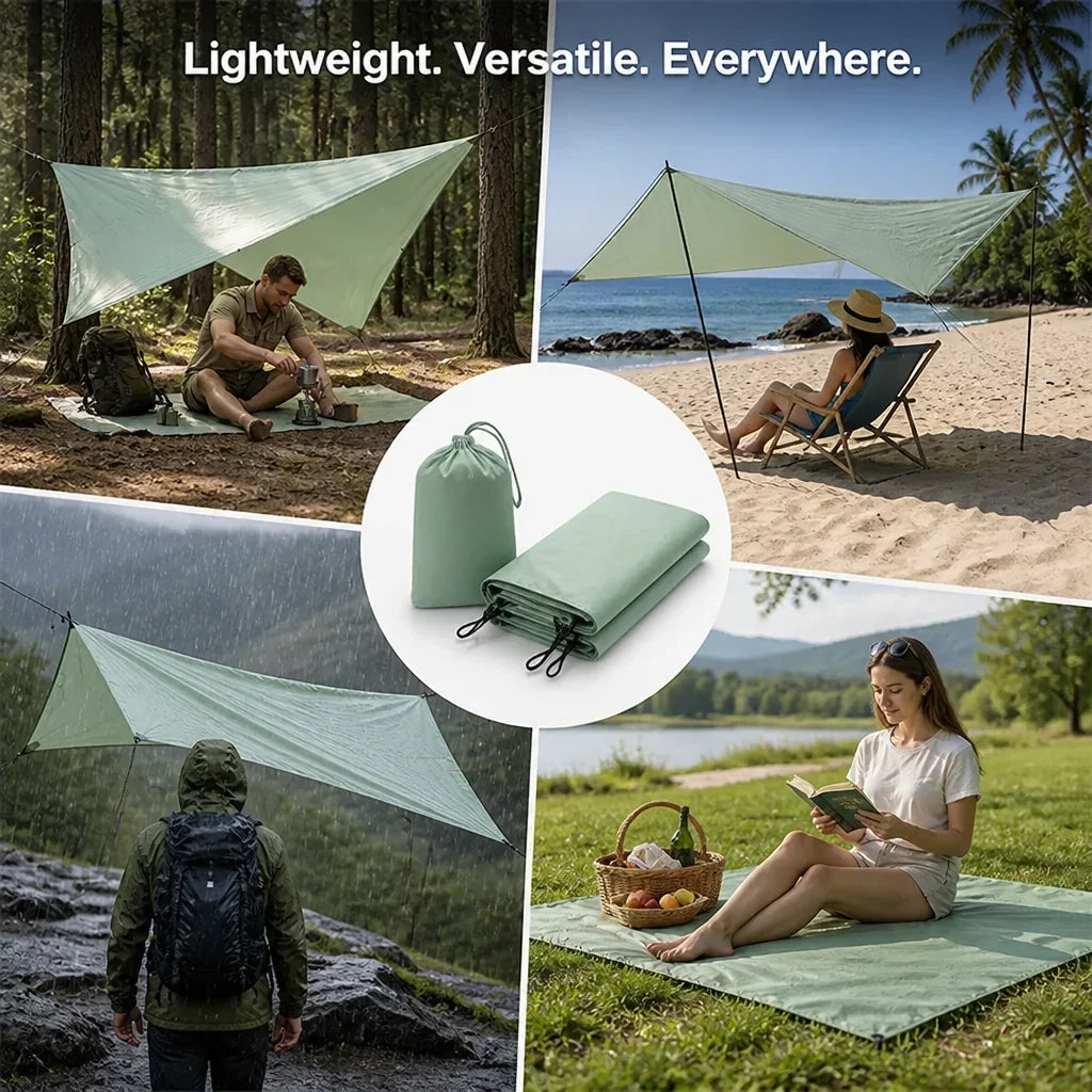 BreezeCanopy™ — Your Lightweight Fortress Against Sun and Surprise Showers