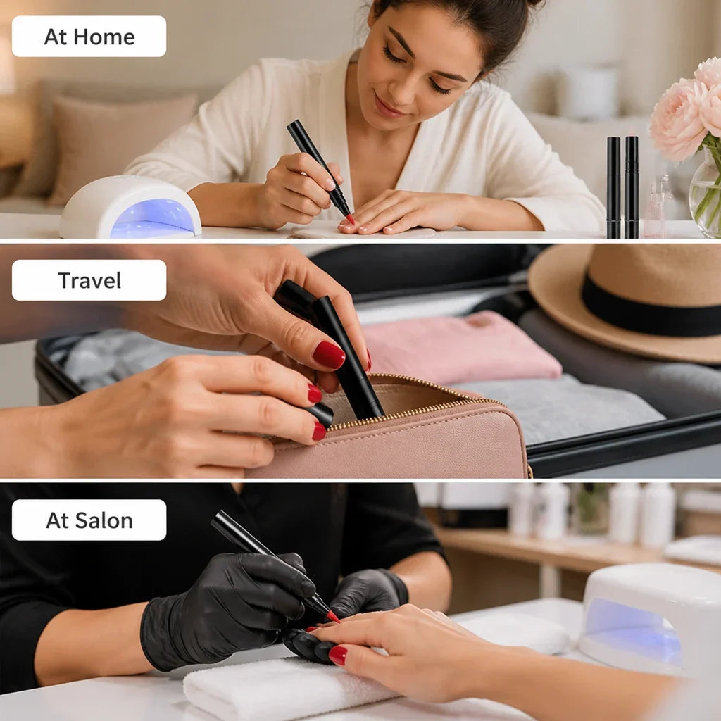 Geloria™ All-in-One Gel Pen — Flawless, Fade-Proof Nails That Shine Through Everything