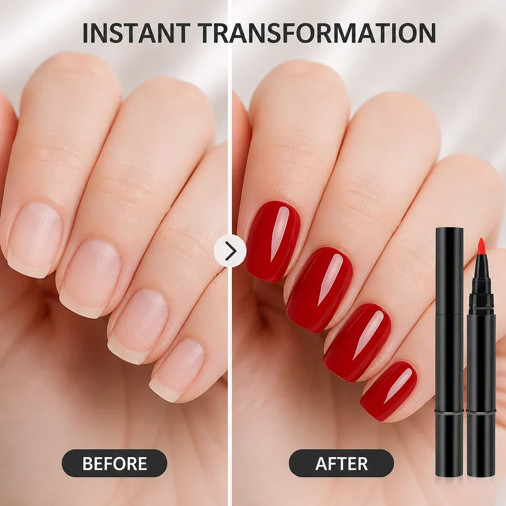 Geloria™ All-in-One Gel Pen — Flawless, Fade-Proof Nails That Shine Through Everything