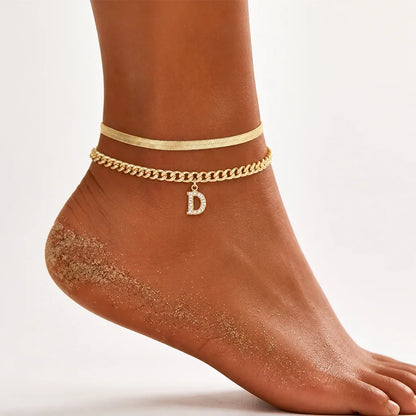 Monograméa™ Gold Initial Anklets — Wear Your Unique Story with Effortless Grace
