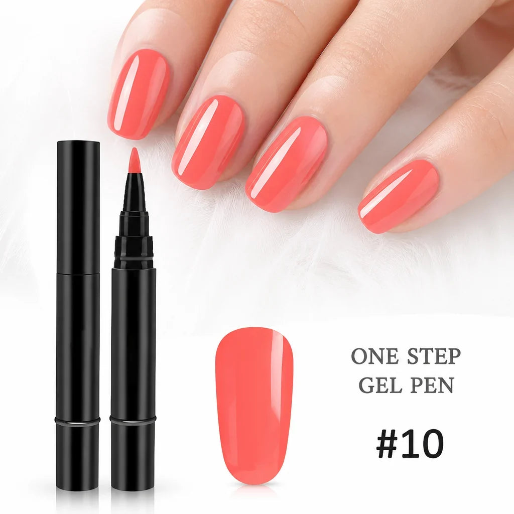 Geloria™ All-in-One Gel Pen — Flawless, Fade-Proof Nails That Shine Through Everything