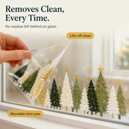 Pine & Merry – Christmas Tree And Snowflake Window Stickers