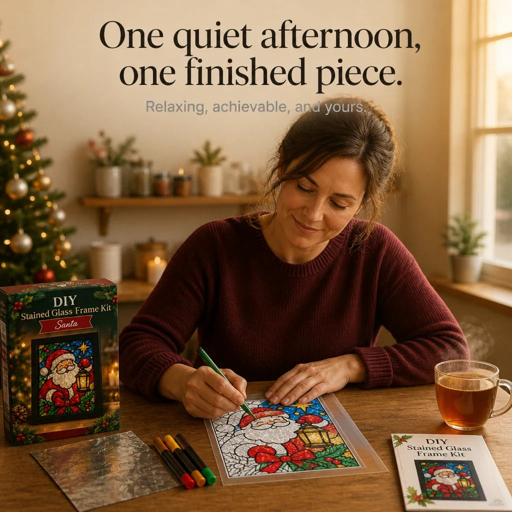 NoelGlow – Foil-Backed Christmas Stained Glass Art Kit