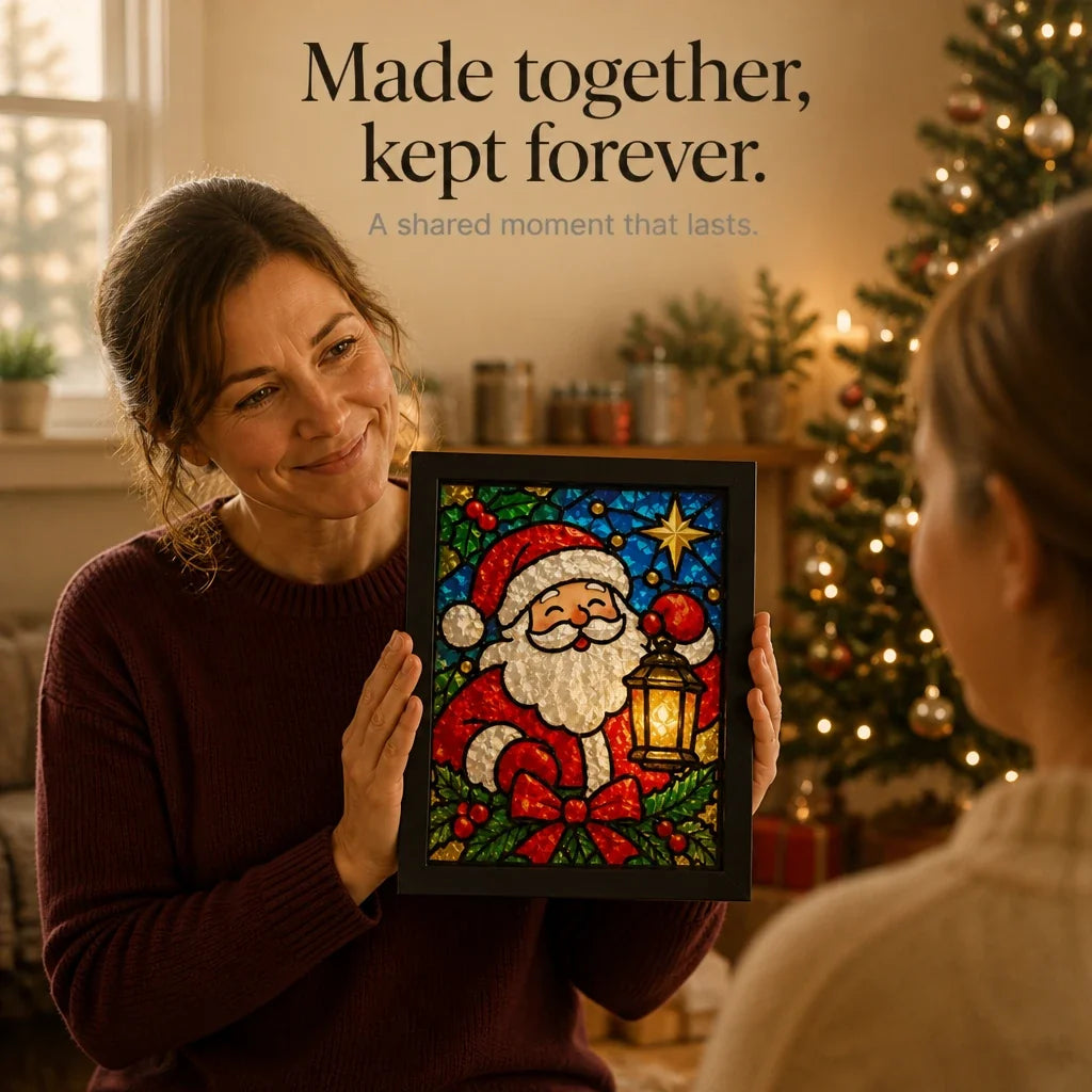 NoelGlow – Foil-Backed Christmas Stained Glass Art Kit