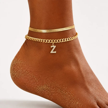 Velmora™ Gold Initial Anklets — Wear Your Unique Story with Effortless Grace
