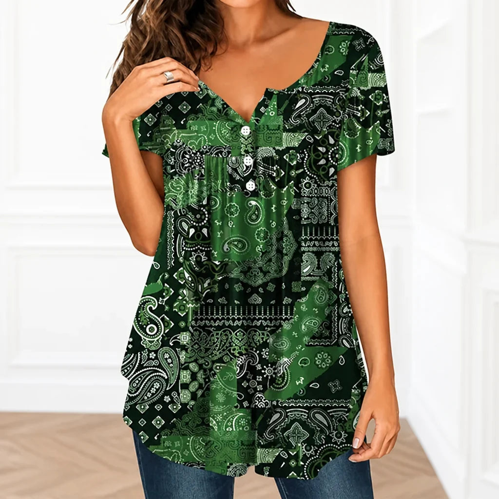 Lunessa™ V-Neck Top — Breeze Through Your Day in Effortless Cool Confidence