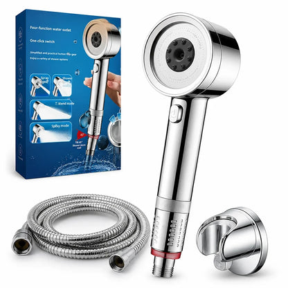FlowSwitch™ 4-Mode Shower Head — high-pressure handheld shower head with multiple spray modes