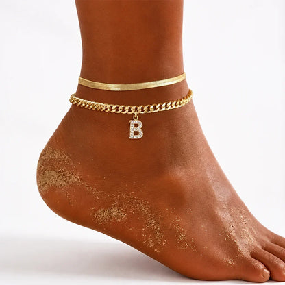 Velmora™ Gold Initial Anklets — Wear Your Unique Story with Effortless Grace