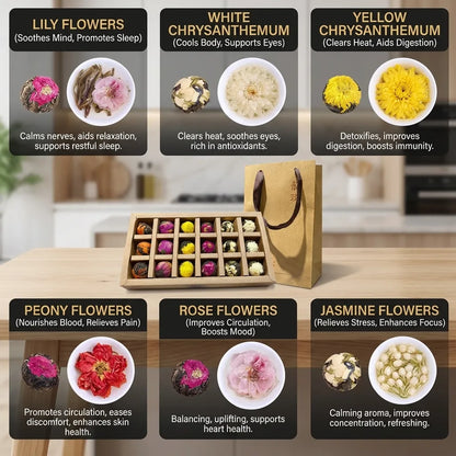 Blooming Flower Tea Balls 18 Pieces | Pu-erh Dragon Ball Tea