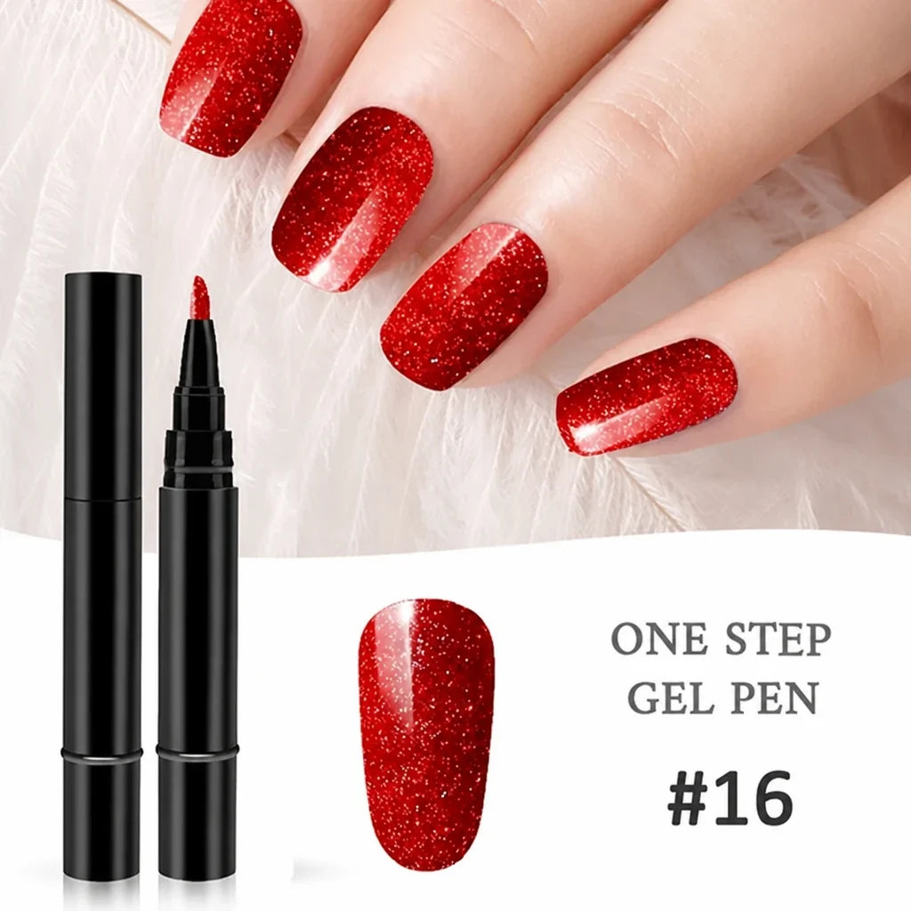 Geloria™ All-in-One Gel Pen — Flawless, Fade-Proof Nails That Shine Through Everything