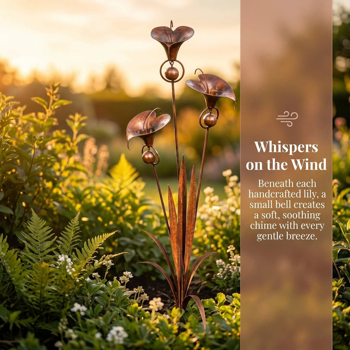 CallaChime™ | Handcrafted Garden Stake with Wind Chimes