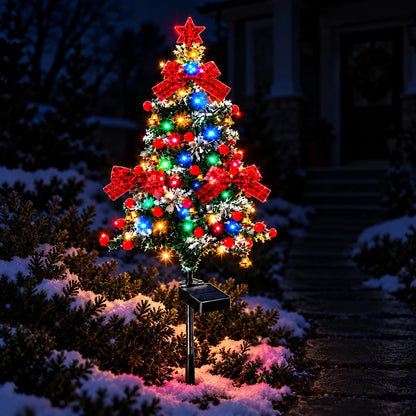 CedarGlow – Solar Multicolor LED Cedar Christmas Tree