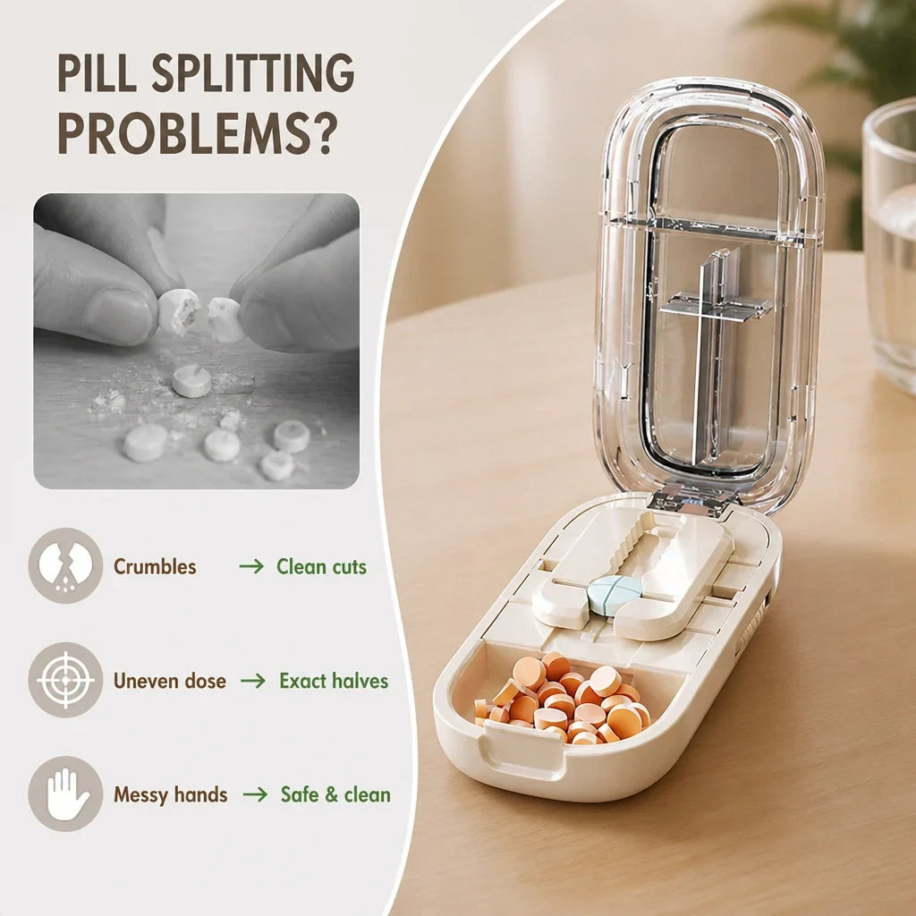 DoseMate™ — Take Control with Perfect, Hassle-Free Pill Splitting Every Time