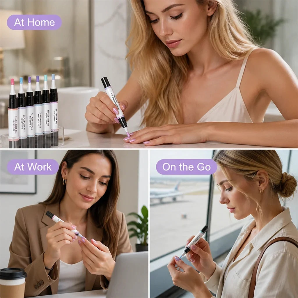 Gellyra™ 6-Piece Gel Nail Pen Set — Effortless Glamour That Commands Every Room
