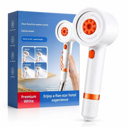 FlowSwitch™ 4-Mode Shower Head — high-pressure handheld shower head with multiple spray modes