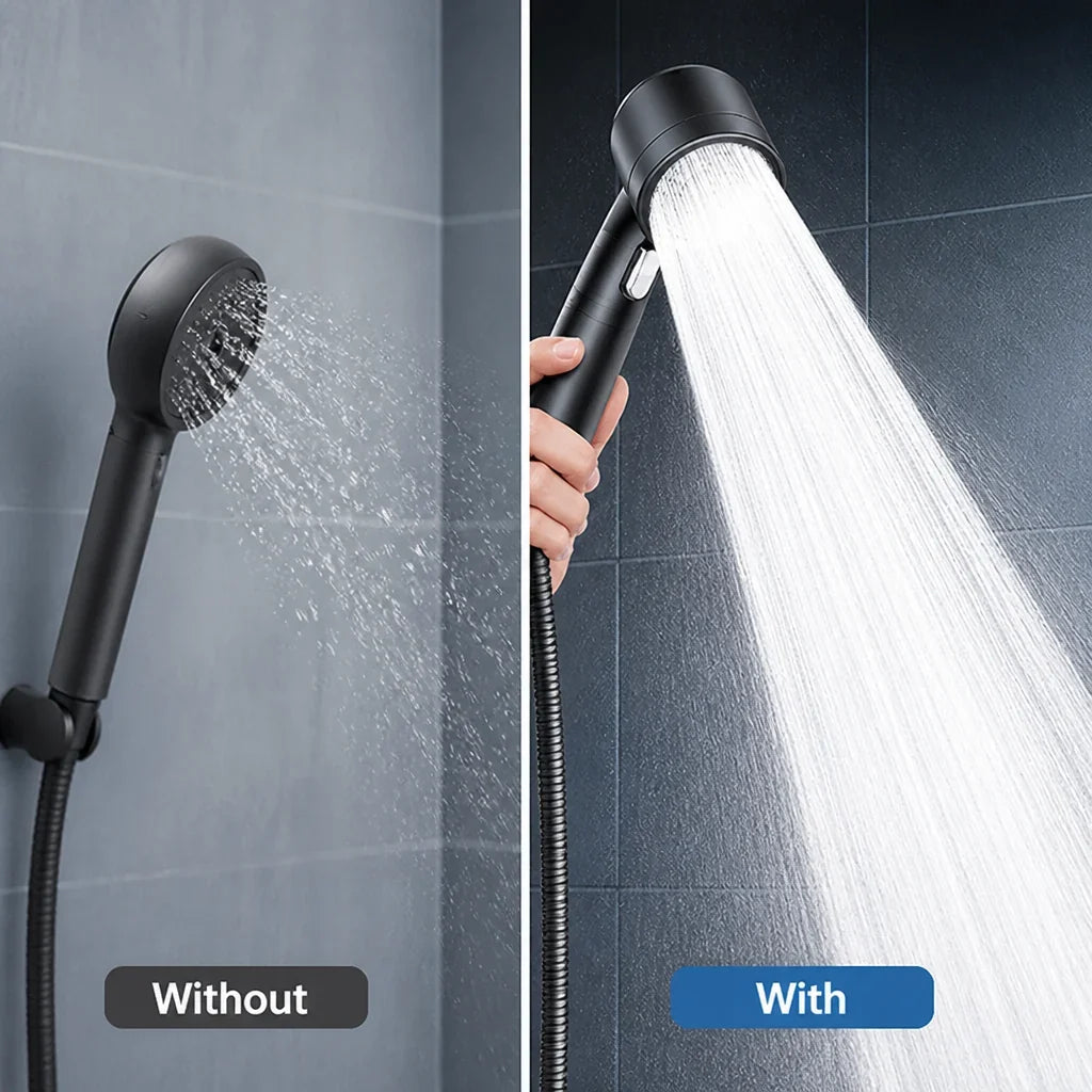 FlowSwitch™ 4-Mode Shower Head — high-pressure handheld shower head with multiple spray modes