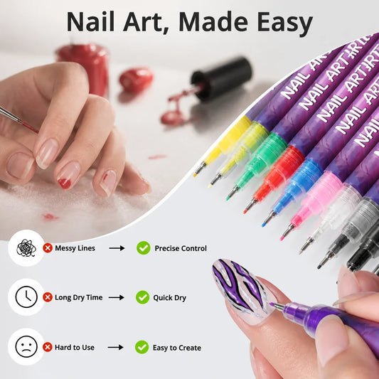 ManiSketch™ 12-Color Nail Art Marker Set — Create Jaw-Dropping Designs That Turn Heads Instantly