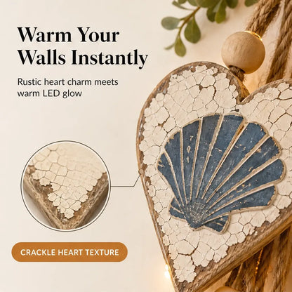Hearthwick – Layered 5-Heart Rustic Hanging Wall Decor