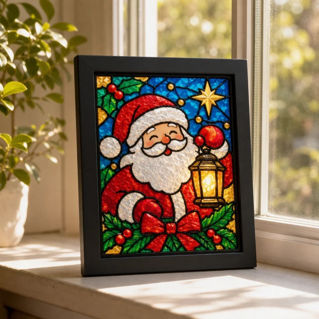 NoelGlow – Foil-Backed Christmas Stained Glass Art Kit