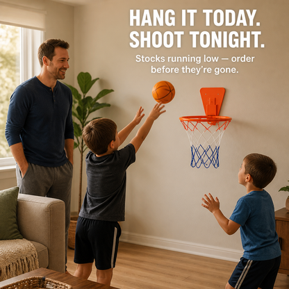Silent Indoor Basketball Hoop – No Drill Installation Required