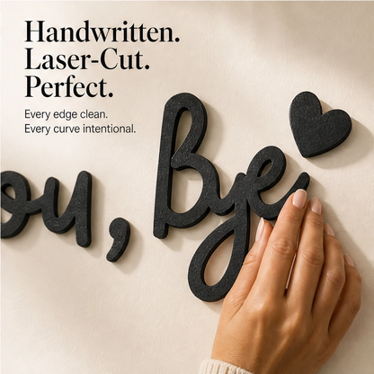 Wrenhollow – "Love You, Bye" No-Drill Wooden Entryway Sign