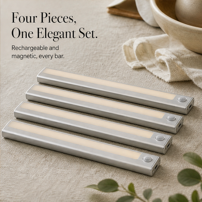Glowmere – Motion Sensor Rechargeable Magnetic LED Cabinet Light (4-Pack) + 50% OFF