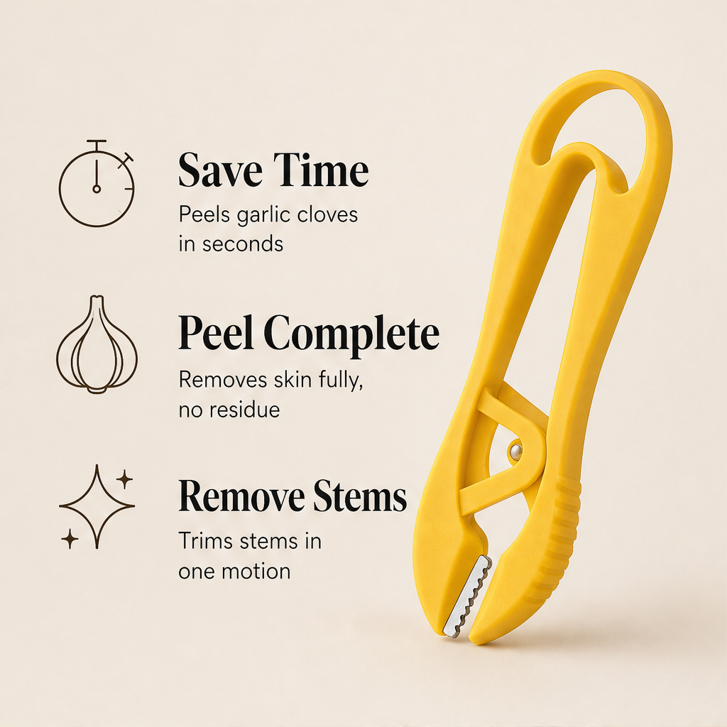 Clovix – Serrated Jaw Manual Garlic Peeler + 50% OFF