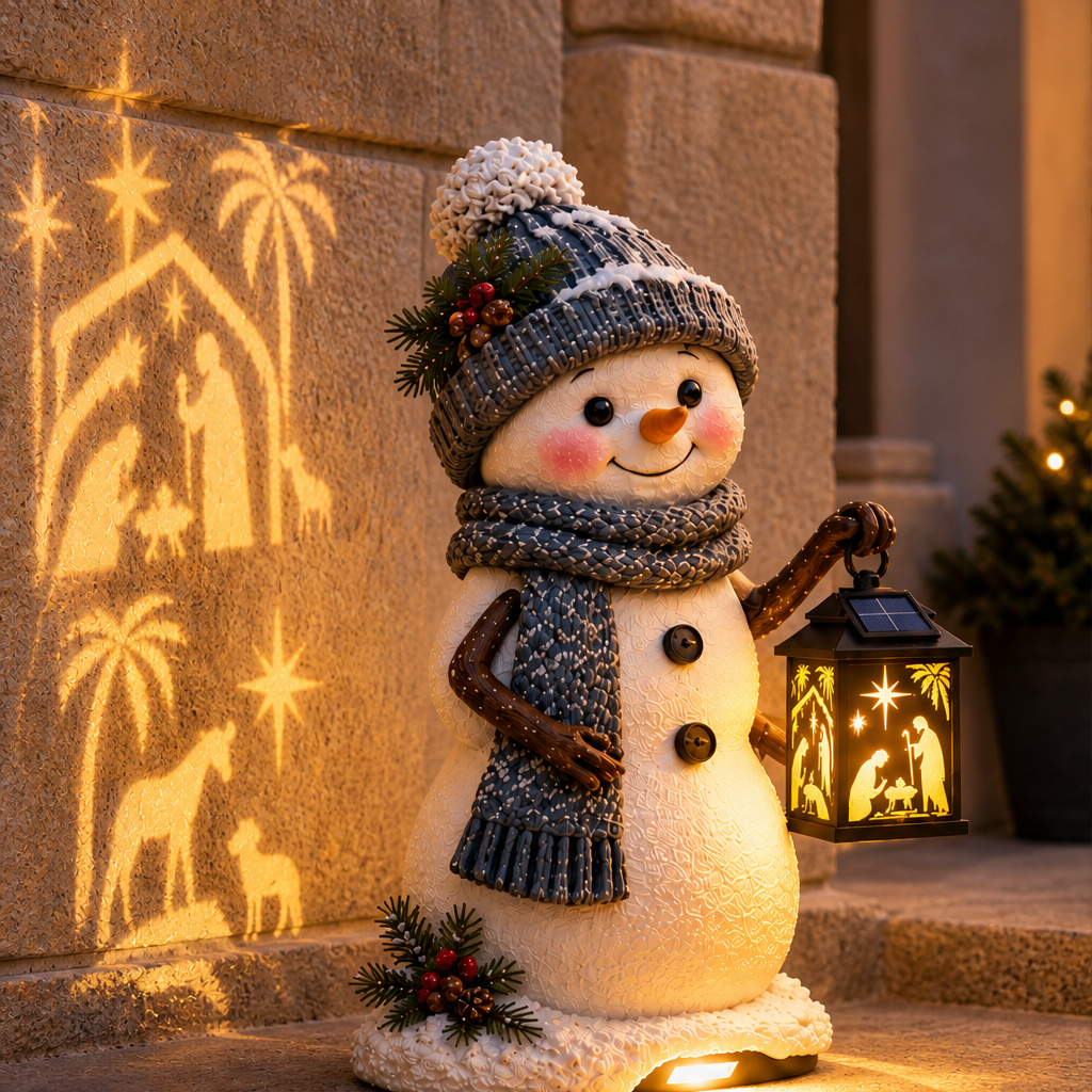 Hollowick – Solar Nativity Lantern Snowman Step Light + 50% OFF