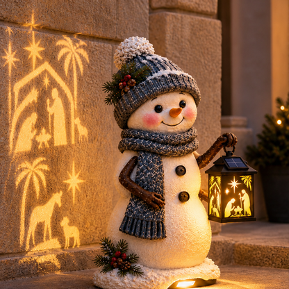 Hollowick – Solar Nativity Lantern Snowman Step Light + 50% OFF