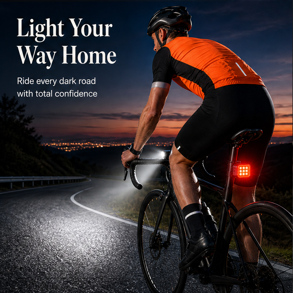 Nightforge – USB Rechargeable Front & Rear Bike Light Set + 50% OFF