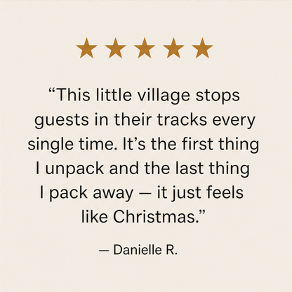 Hearthglow – Lighted Snow-Flocked Christmas Village Tree Decor + 50% OFF