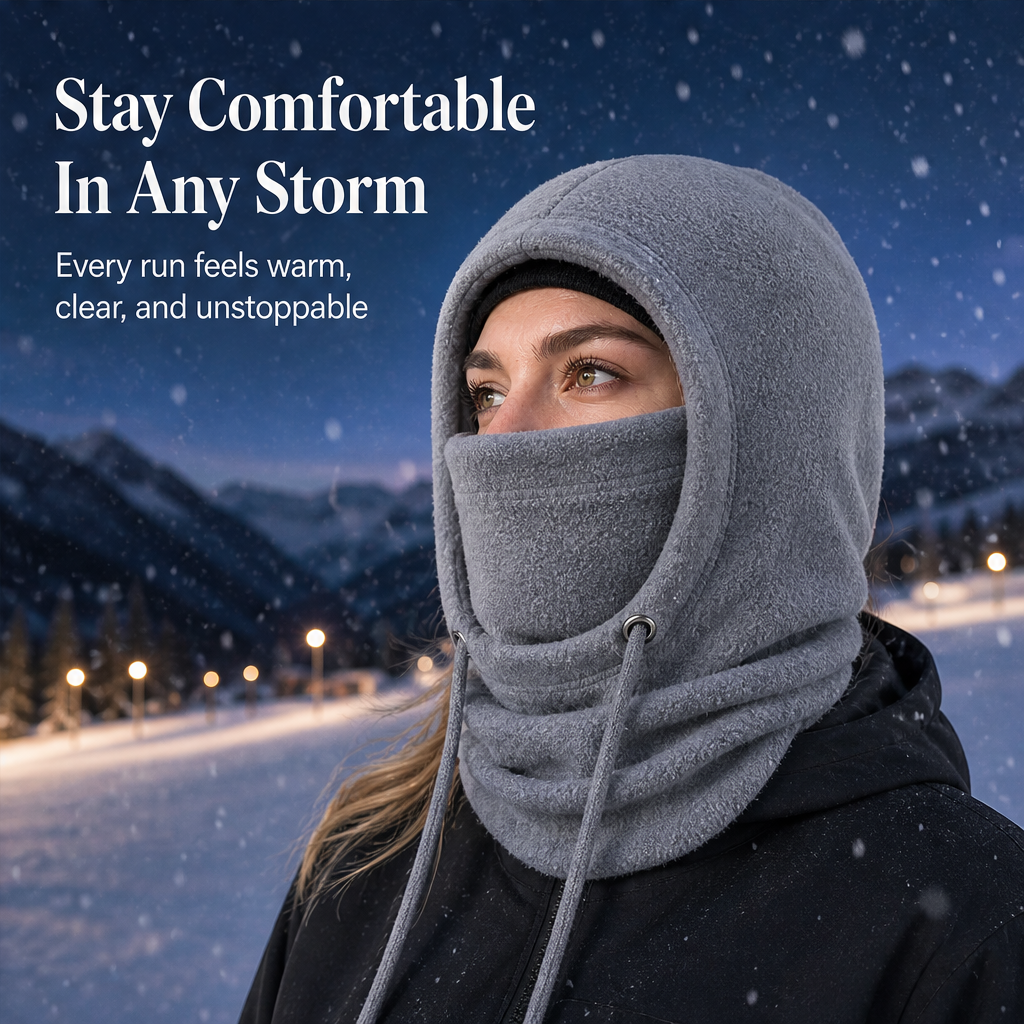 Cragfold – Windproof Fleece 3-in-1 Balaclava for Skiing & Cycling + 50% OFF