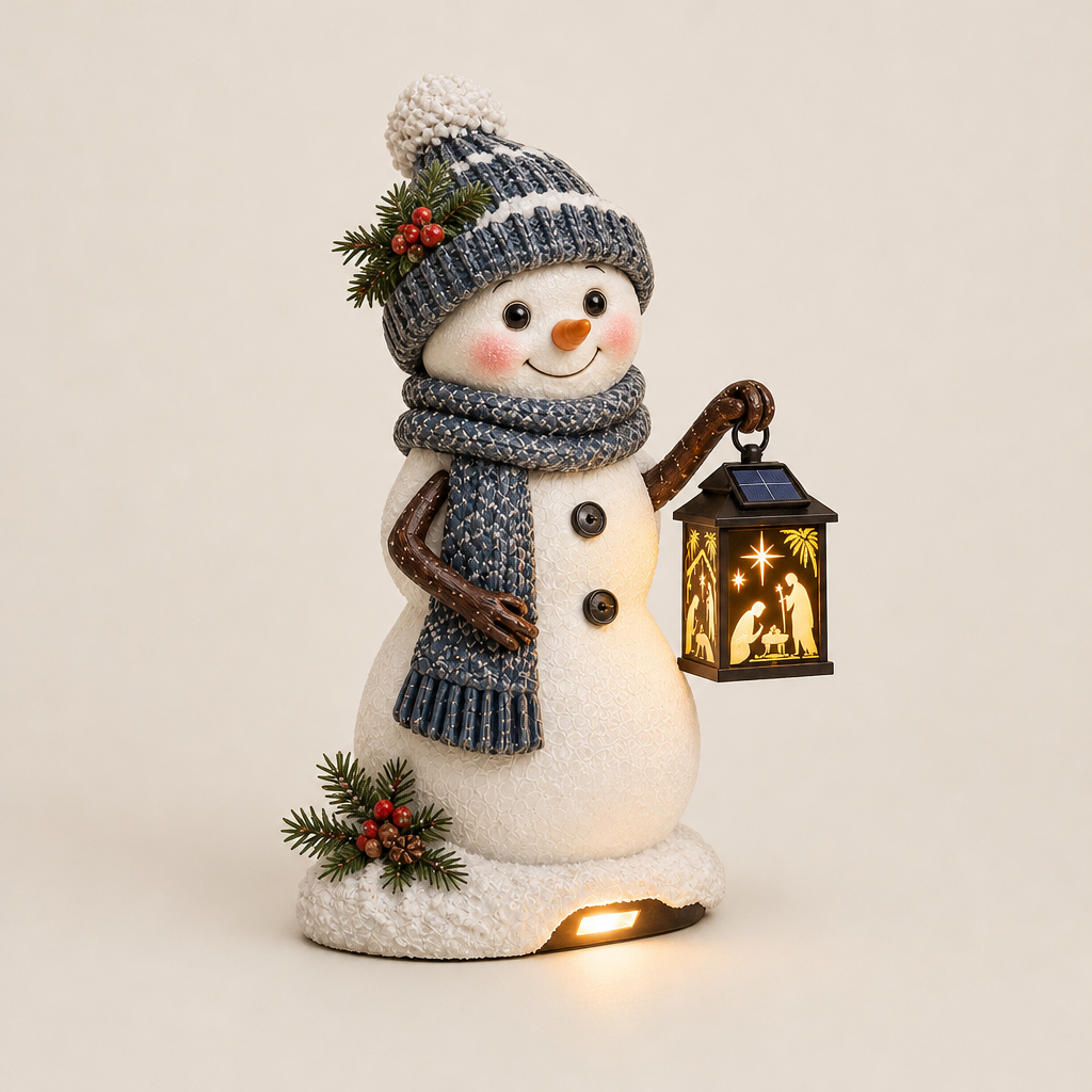 Hollowick – Solar Nativity Lantern Snowman Step Light + 50% OFF