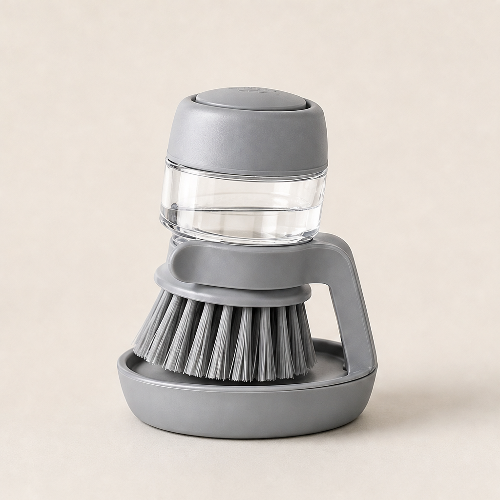 Suddly – Soap Dispensing Dish Brush with Stand + 50% OFF