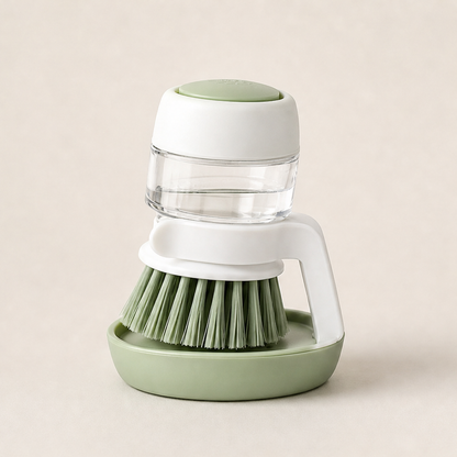 Suddly – Soap Dispensing Dish Brush with Stand + 50% OFF