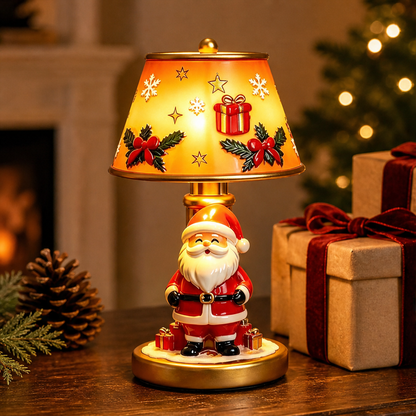 Hollowick – Hand-Painted Resin Santa Table Lamp with Warm Night Glow + 50% OFF