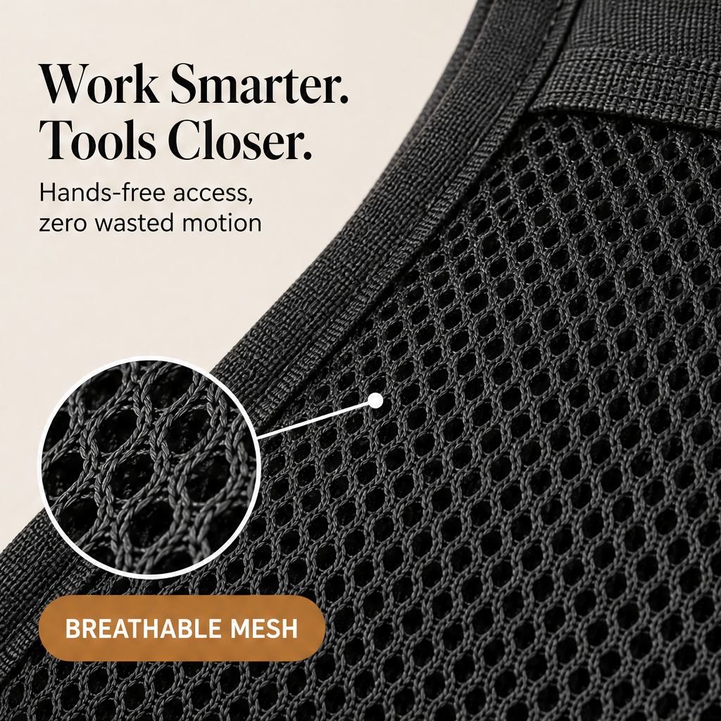 Toolcrest – Hands-Free Multi-Pocket Chest Tool Organizer