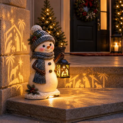 Hollowick – Solar Nativity Lantern Snowman Step Light + 50% OFF