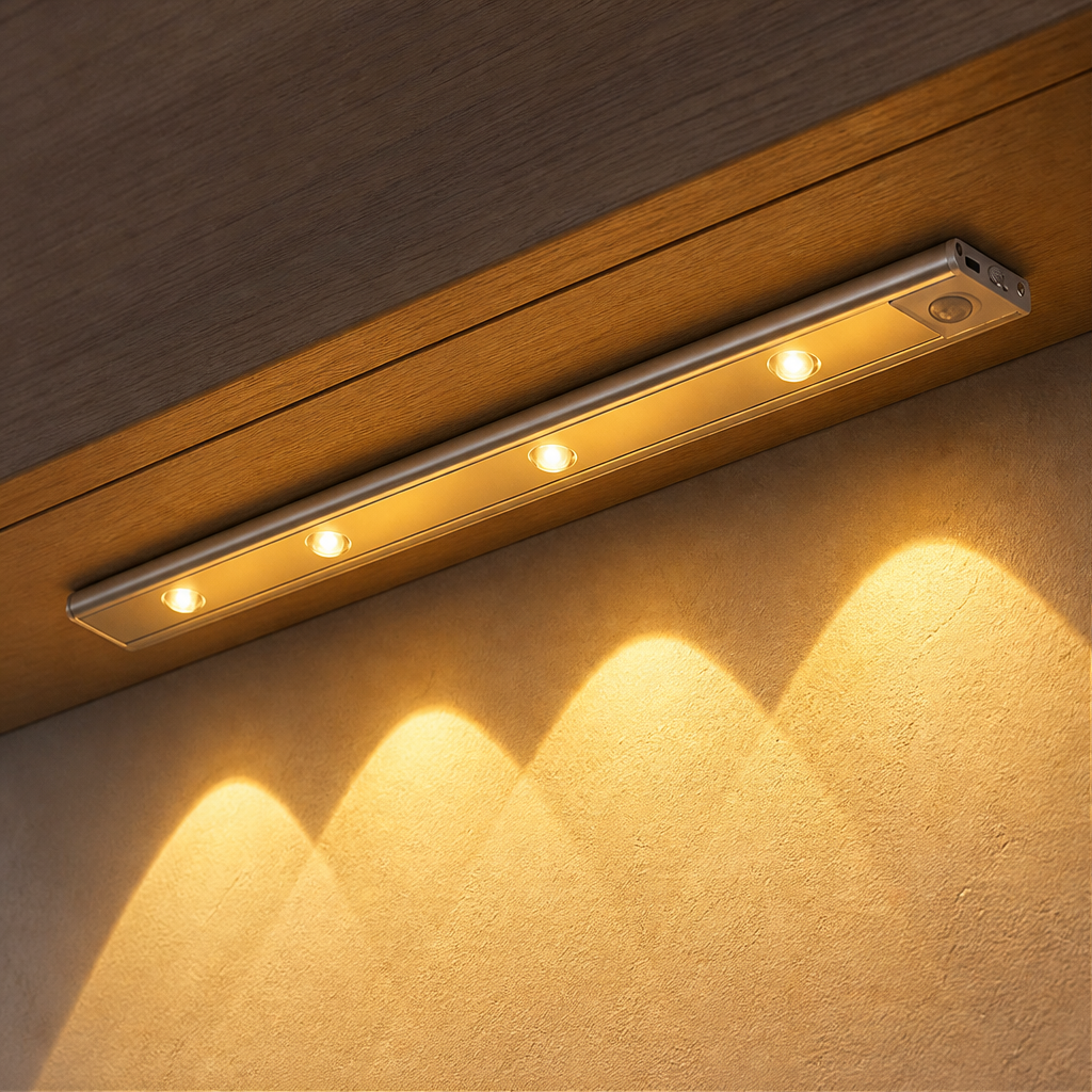 Glowmere – Motion Sensor Rechargeable Magnetic LED Cabinet Light (4-Pack) + 50% OFF