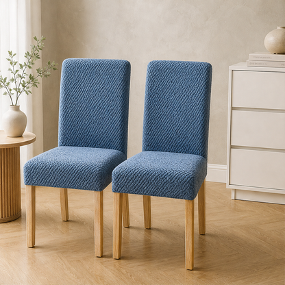 Woveth – Stretch-Fit Checkered Chair Cover for Instant Dining Room Upgrade + 50% OFF