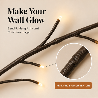 Glowvine – Flexible Branch LED Wall Light for Christmas Decor + 50% OFF